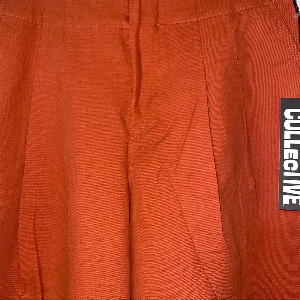 Future Collective Target Rust Orange Pants Wide Leg High Waist Fall Size 0 NEW - Picture 4 of 16